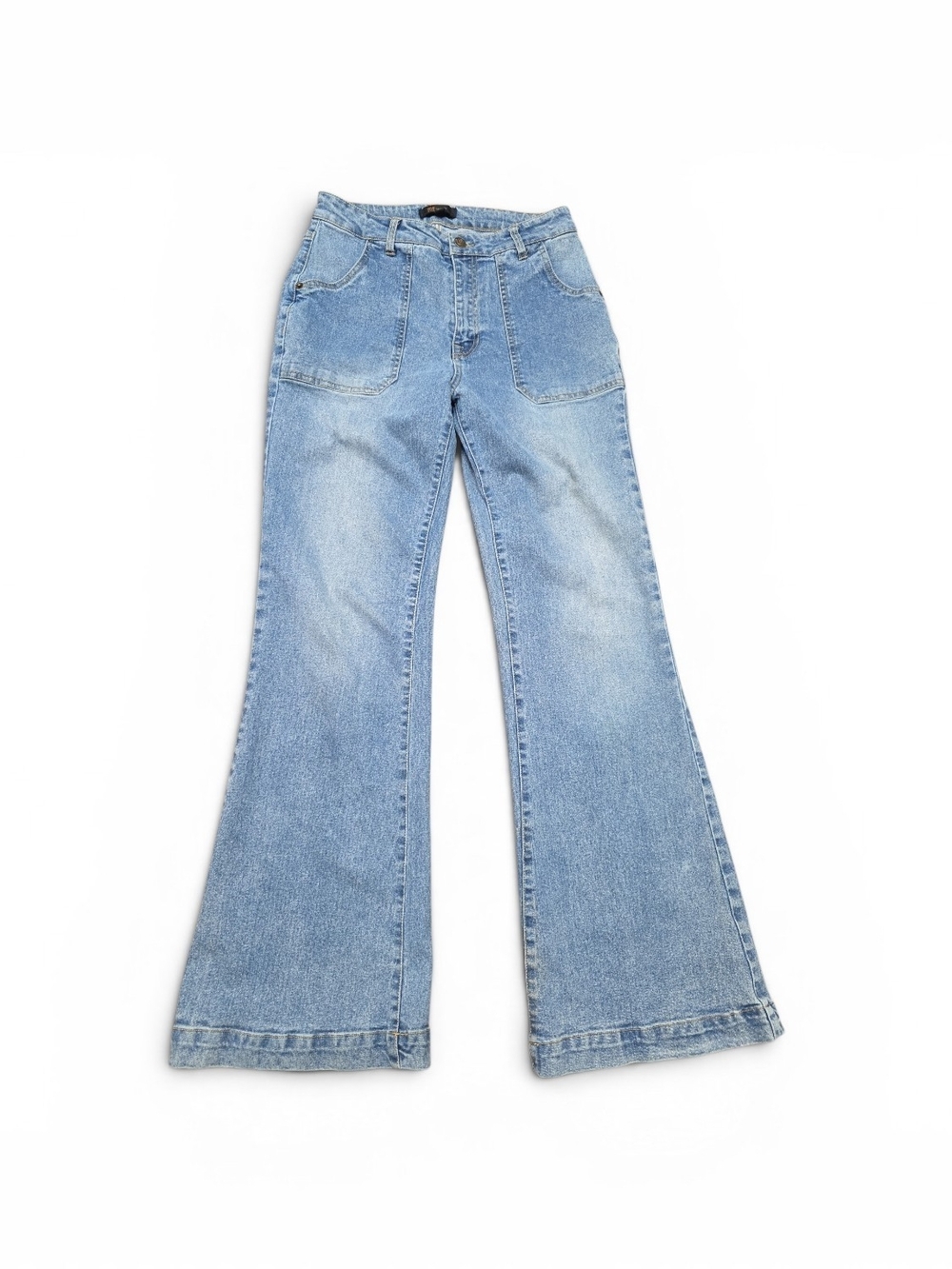 Frye Light Blue High-Rise Flare Jeans
